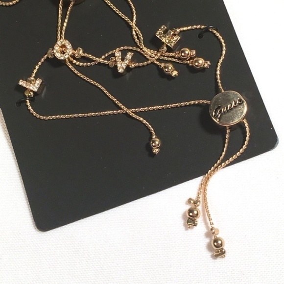 𝅺3/$29! Set of GUESS Gold Bracelets LOVE Hamsa - Picture 7 of 7